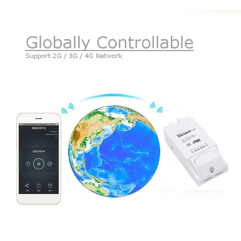 SONOFF двухканальный DIY WIFI беспроводной переключатель розетка модуль умный дом AC 90