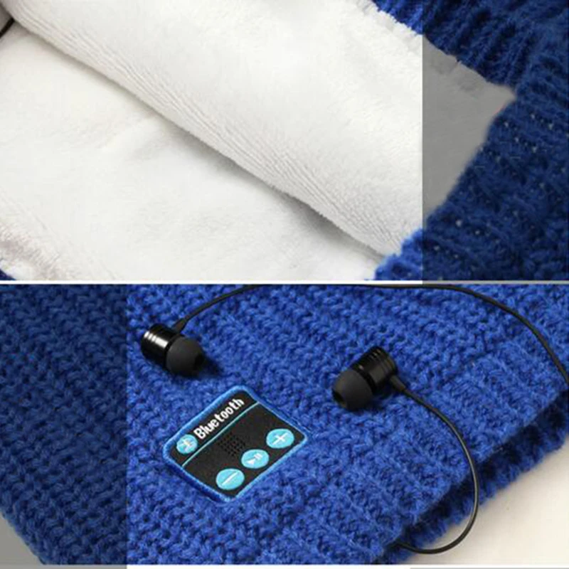 Зимние беспроводные Bluetooth-наушники гарнитура 2 в 1 музыкальные шарфы нагрудники