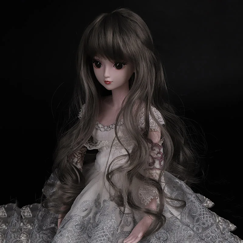 8 Cataleya 1/3 1/4 BJD волосы высокая температура длинные серые прямые и Курчавый BJD парик SD для BJD куклы - Цвет: 8