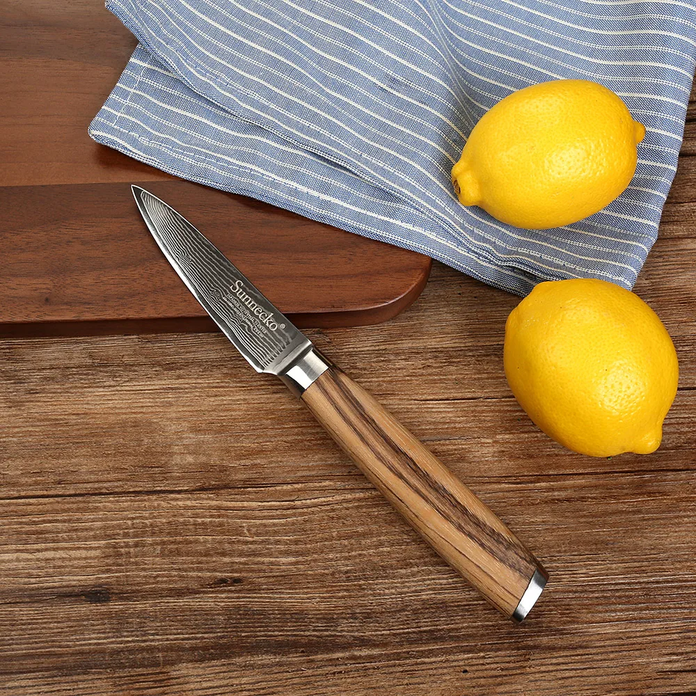 SUNNECKO японский нож для очистки овощей дамасский Фруктовый 3 5 &quotVG10 стальное лезвие