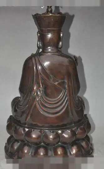 Бесплатная доставка S00589 16 дюймов Тибетский буддизм бронзовый Ksitigarbha TangSeng Xuanzang