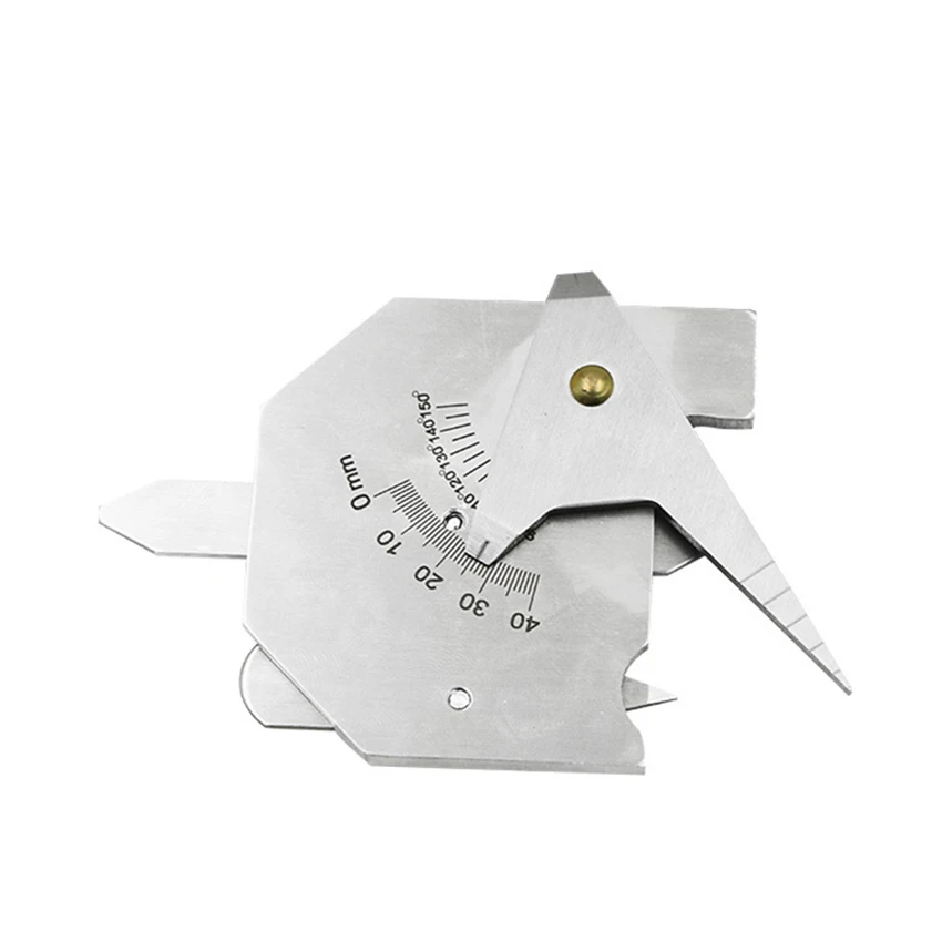1PC HJC40/HJC40B Groove Angle Undercut Depth Ruler Welding Gauge Stainless Steel Weld Test Measuring 0-40mm 5-40mm | Инструменты