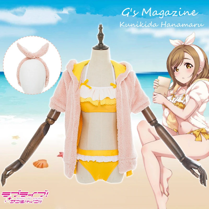 Love Live Sunshine Aqours G's Magazine костюм для косплея Chika Riko Dia Ruby Yoshiko Mari женские летние