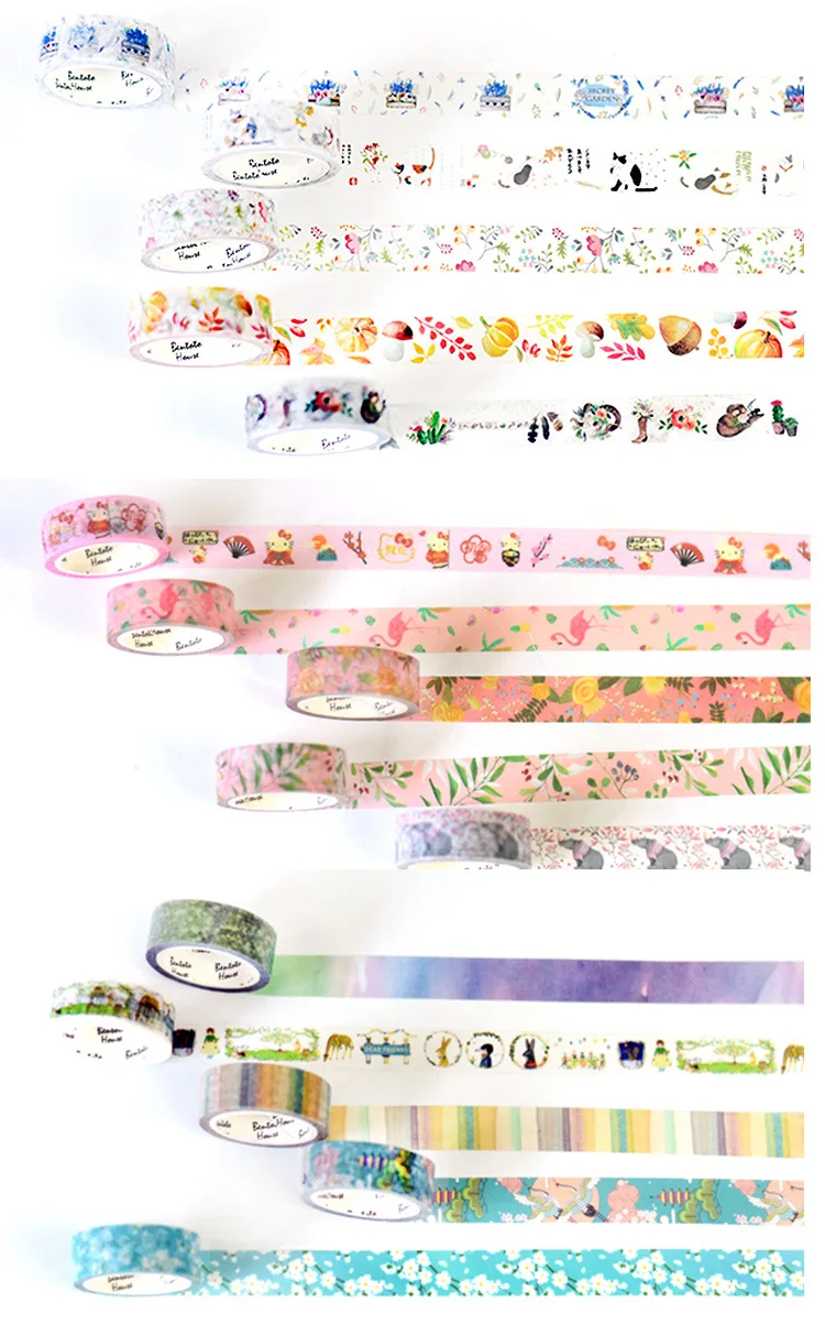 1 шт. цветные перья Lotkawaii цветок еда Животные декоративные васи ленты DIY Скрапбукинг Маскировочная лента школьные офисные принадлежности