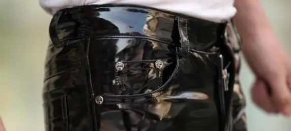 Мужские классические легкие брюки из ПУ кожи 29 39|fashion pants|leather pants fashionpants fashion |