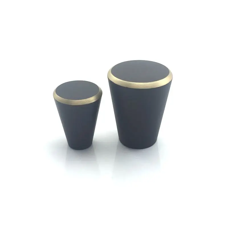 

Solid Brass Kitchen Cabinet Drawer Pulls and Knobs Black Cupboard Dresser Furniture Handle-4Pack