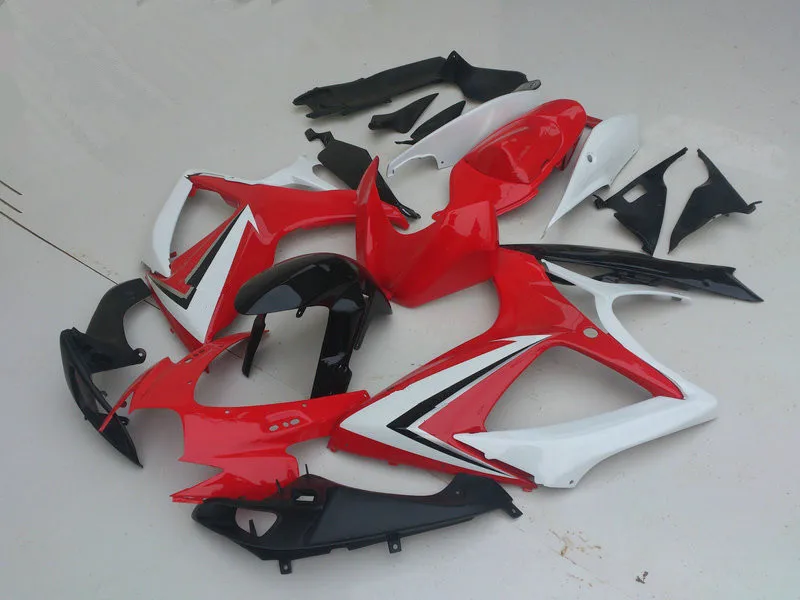 Комплект обтекателей для мотоцикла GSXR600 750 K6 06 07 GSXR 600 GSXR750 2006 2007 ABS красный белый