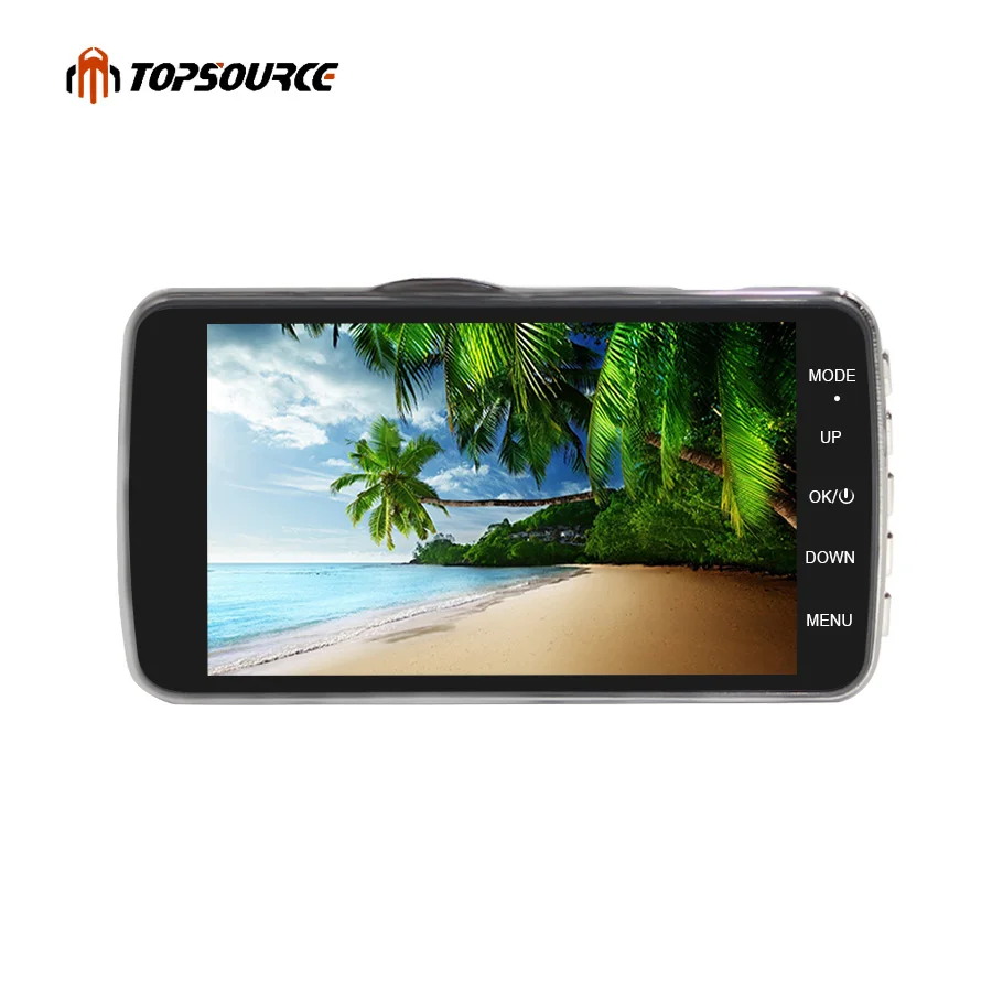 Topsource 4 &quotМини Автомобильный видеорегистратор Full 1080 P двойной объектив 8