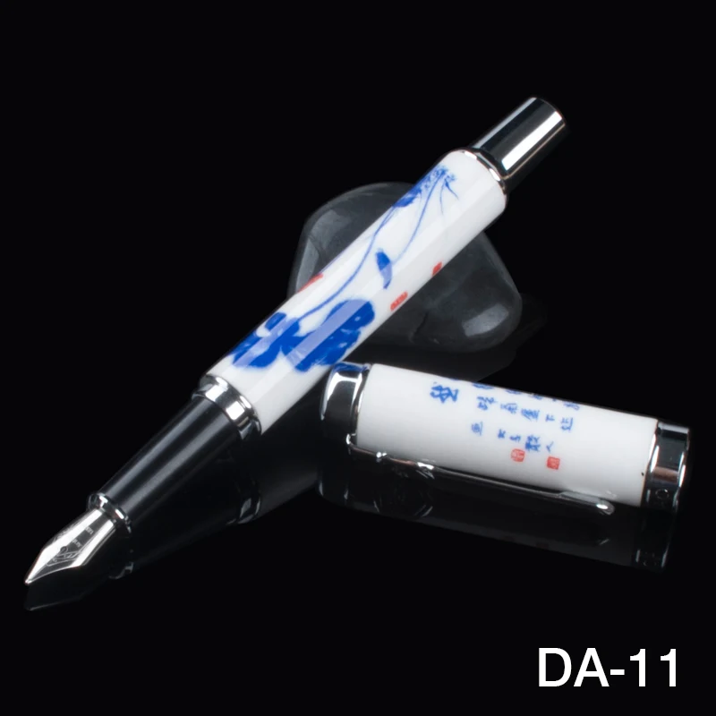 9506 Роскошный Jinhao 950 голубой и белый фарфор с китайской каллиграфией и лошадью Средний Перьевая ручка - Цвет: 9506