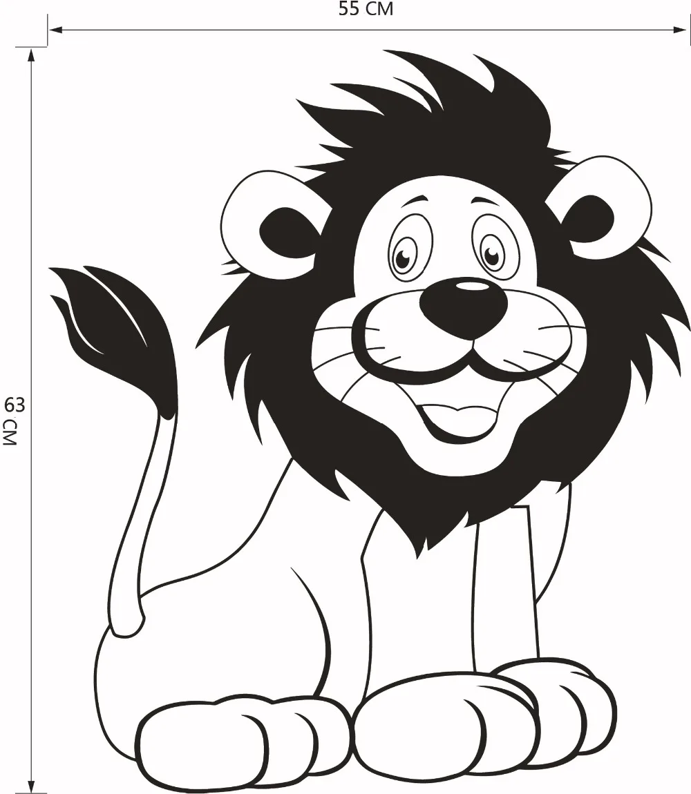 Бесплатная доставка украшение на стену в виде льва виниловая наклейка стиле