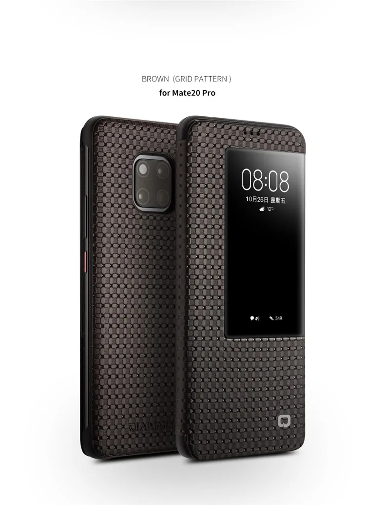 QIALINO, модный флип-чехол из натуральной кожи для huawei mate 20, стильный бизнес ультра тонкий чехол для смартфона mate 20 Pro