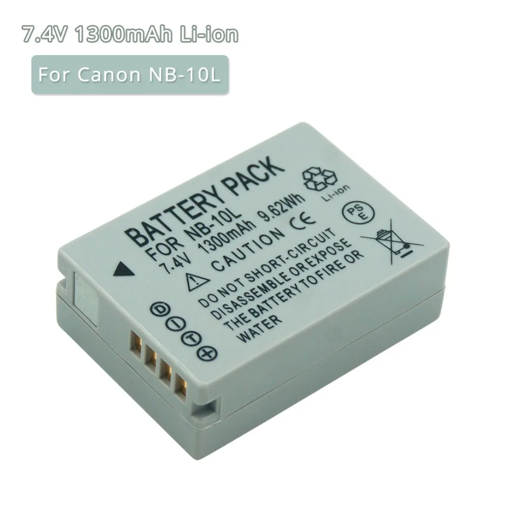 NB 10L 1300mah NB10L запасная литиевая батарея для камеры Canon PowerShot G1X G3X G15 G16 SX40HS SX50HS SX60HS