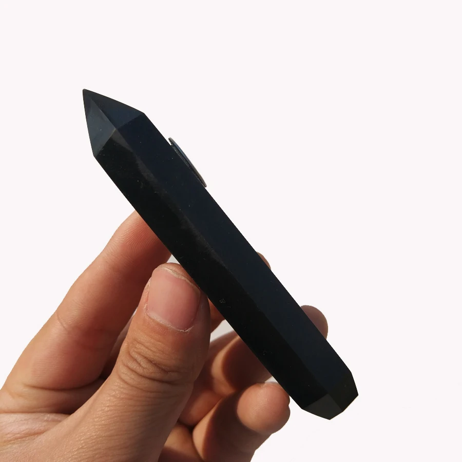 Прямая поставка оптовая продажа натуральный обсидиановый кристалл трубка для