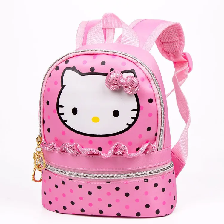 Pink1 Милый Hello kitty девушка рюкзак сумка кошелек KW-1074 - Цвет: Pink1
