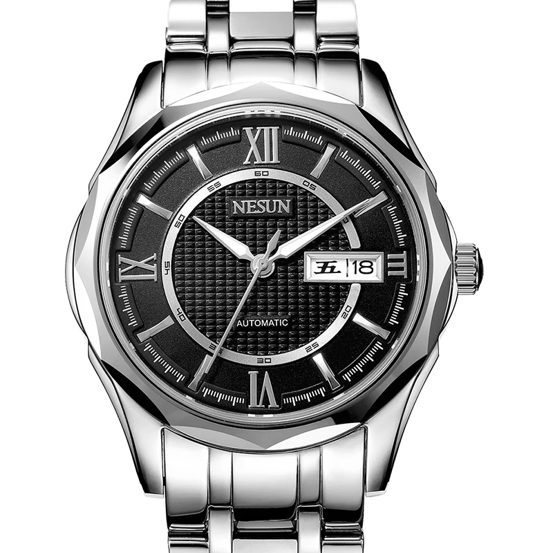 Швейцарский Nesun японский импорт NH36A автоматический механизм часы мужские