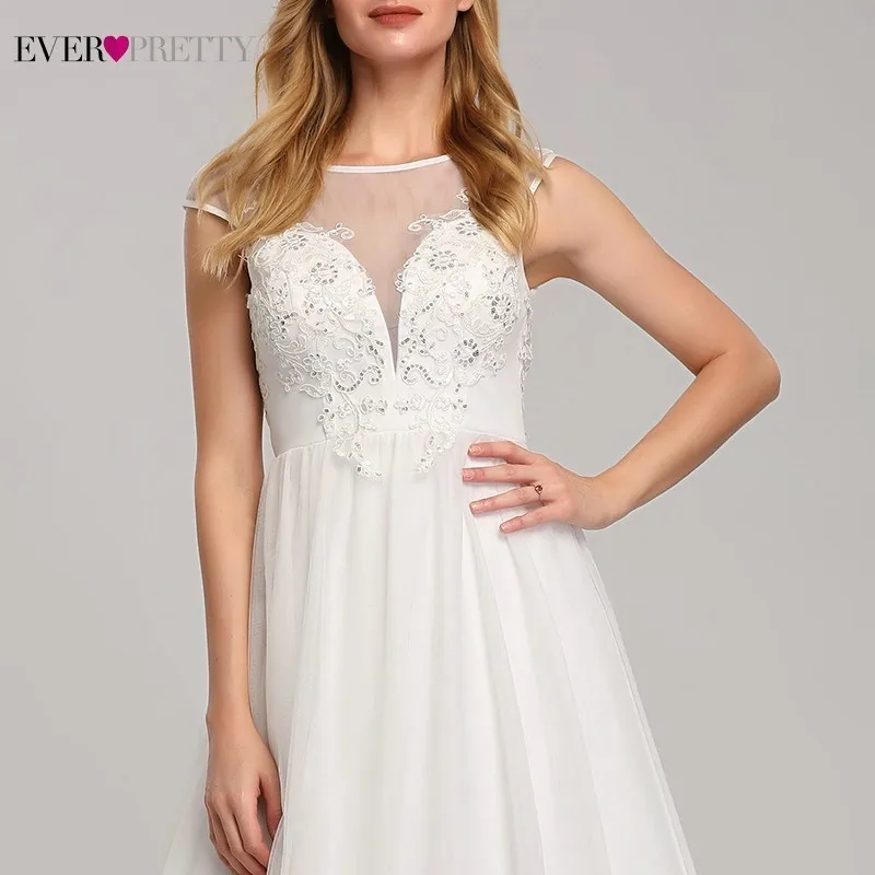 Элегантные кружевные свадебные платья Ever Pretty а-силуэта с v-образным вырезом без