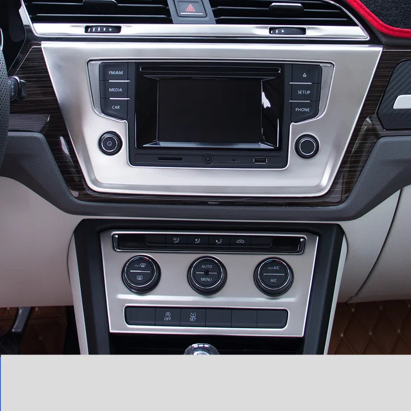 Консоль навигационная CD рамка кондиционера для Volkswagen Touran 2016 2017 2018 AA387|Лепнина