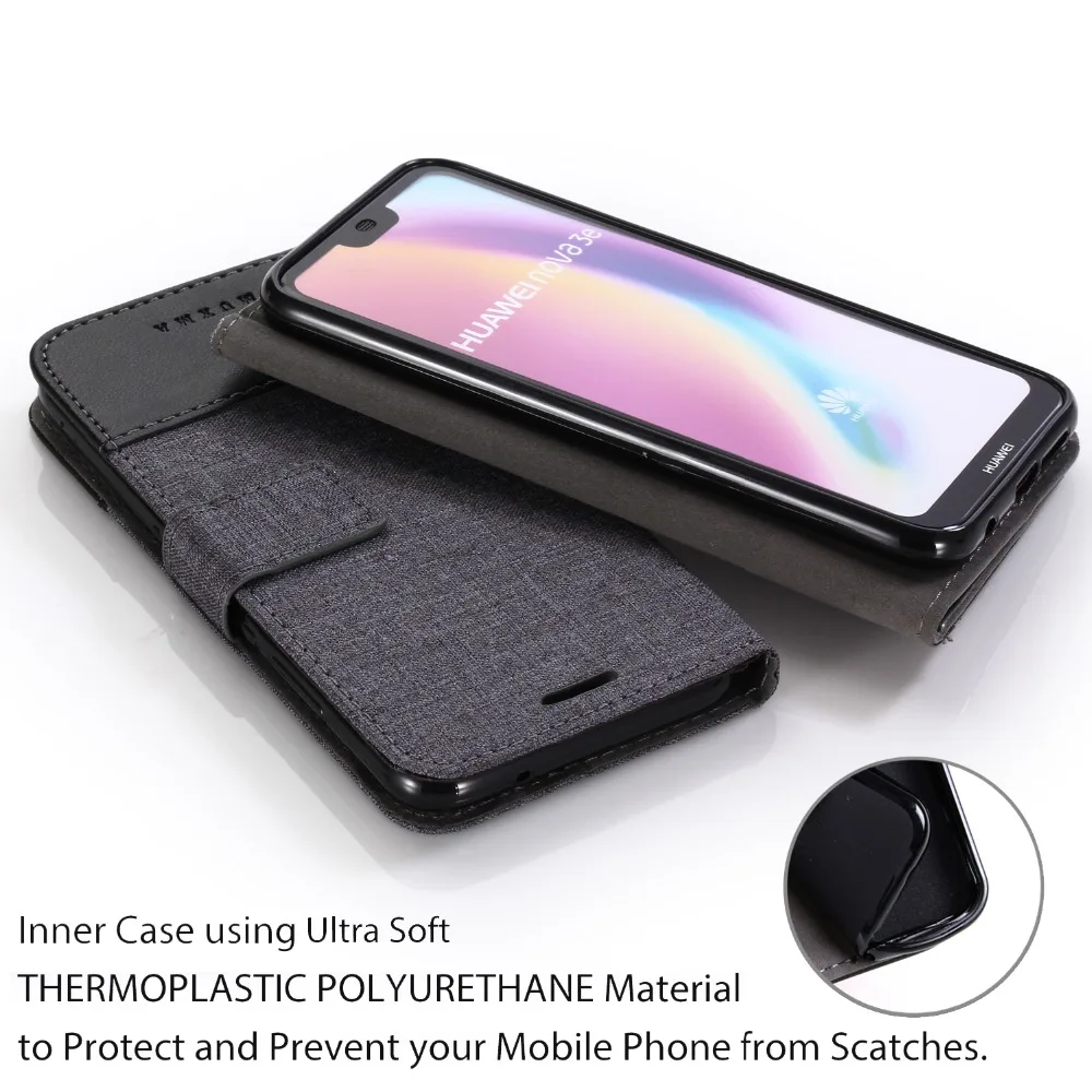Чехол-книжка из искусственной кожи для Huawei P20 чехол-кошелек смартфона сумка Lite