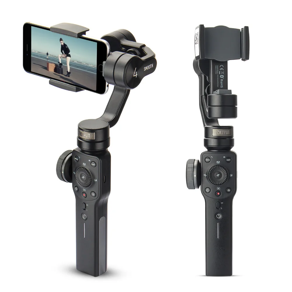 Zhiyun Smooth 4 3-Axis Handheld Gimbal Stabilizer for iPhone Samsung etc Smartphone + Xiaomai Plate Gopro5/4/3 | Электроника