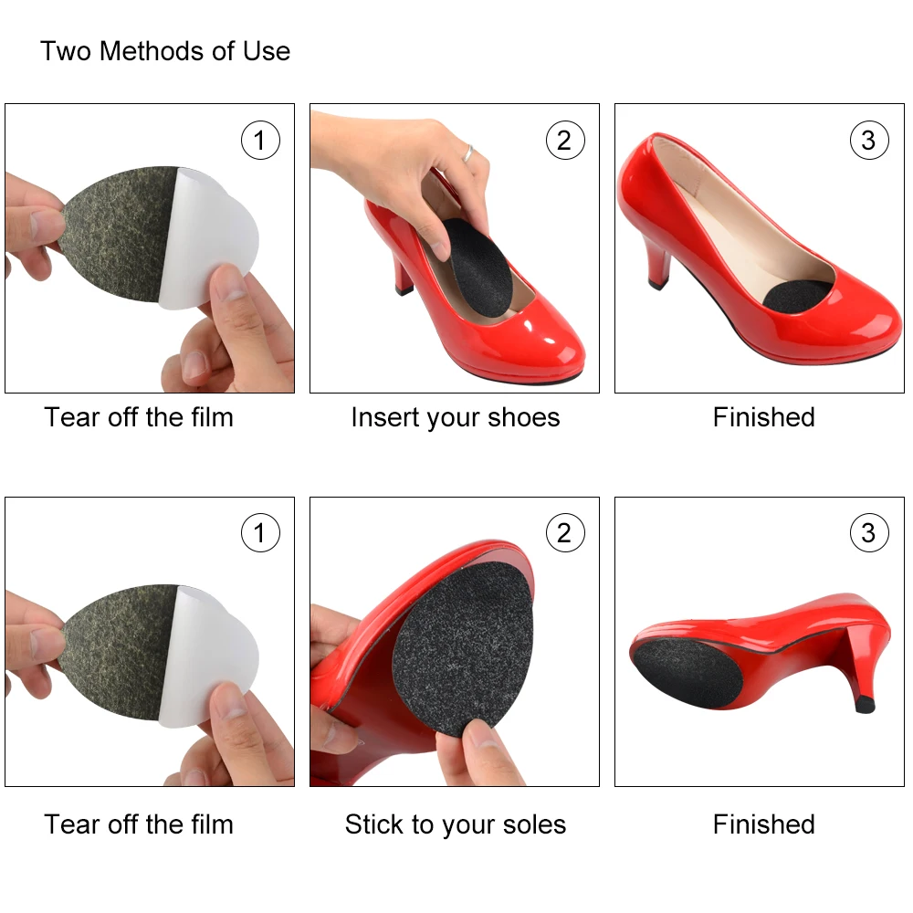 Anti-Slip Soles for Shoes Protector Women High Heel Sole Non Slip Sticker Rubber Grips Forefoot Outsoles Pad Insert Dropshipping