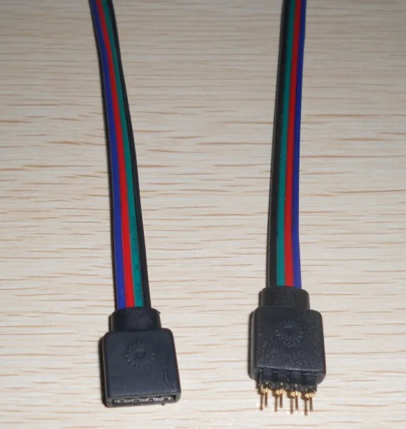 4 контактный штекер и разъем с 15 сантиметровым кабелем для 10 мм rgb led strp|cable hdmi male