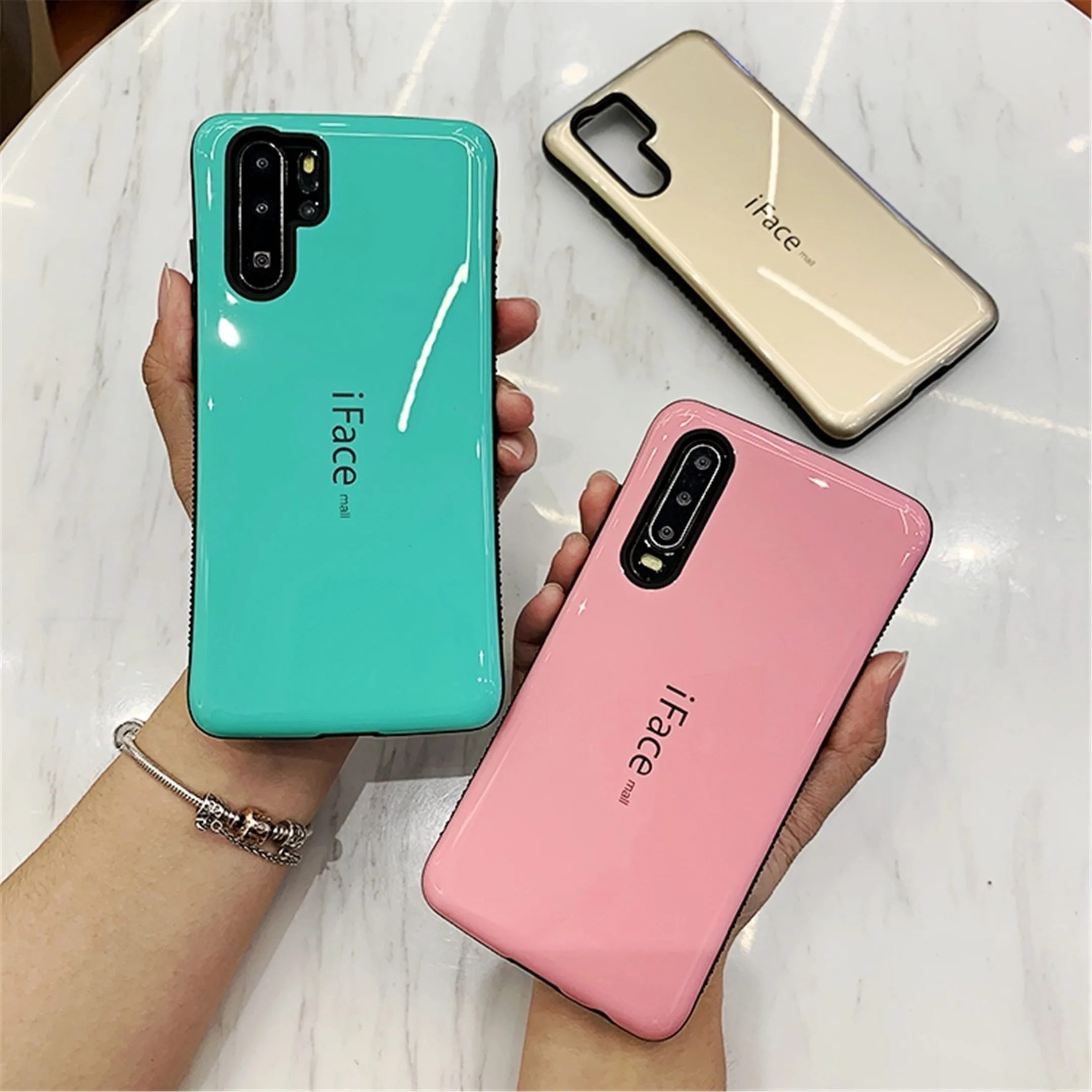 Противоударный чехол для Huawei P30 Iface Mall полностью защищающий силикон