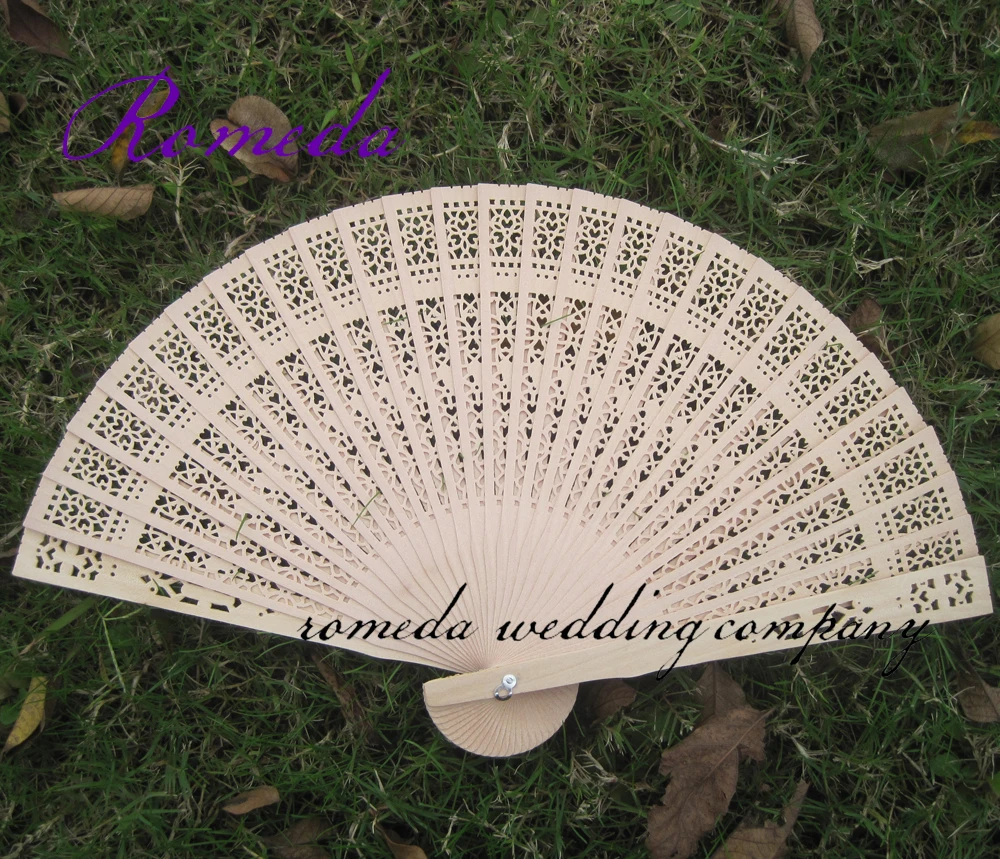 

Wedding Sandalwood Hand Fan Wooden Scented Wedding Gift,50pcs/lot