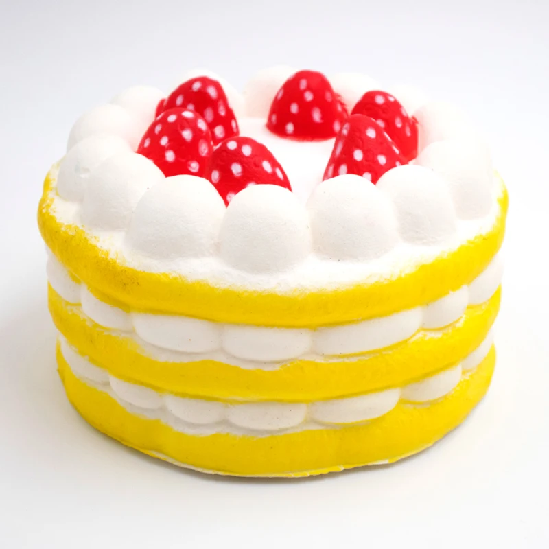 12CMx11.5CM Jumbo клубничный торт мягкий медленно растущий крем ароматическая сжимающая Игрушка снятие стресса изысканный для детей рождественские подарки 12 см x 11,5 см - Цвет: 12CMx11.5CM