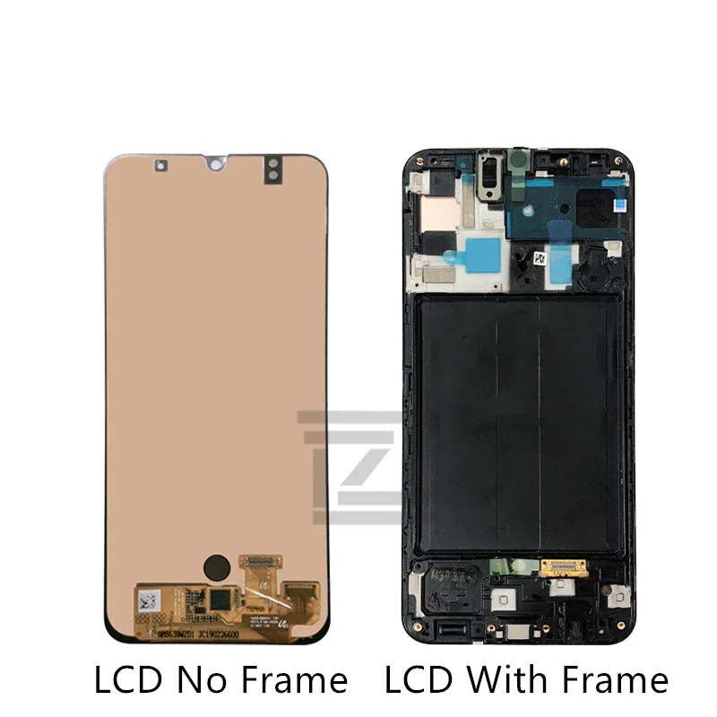 Для samsung galaxy A50 lcd A505F/DS A505F A505A кодирующий преобразователь сенсорного экрана в сборе с рамкой для samsung A50 дисплей запасные части