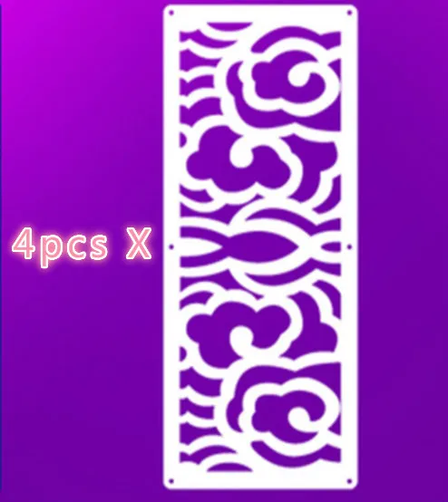 Q 4PCS 4 шт. 18 см x 45 см экран перегородки складные движения Шторы Современные подвесные панели украшения комнаты Аксессуары разделитель biombo decoratie - Цвет: Q 4PCS