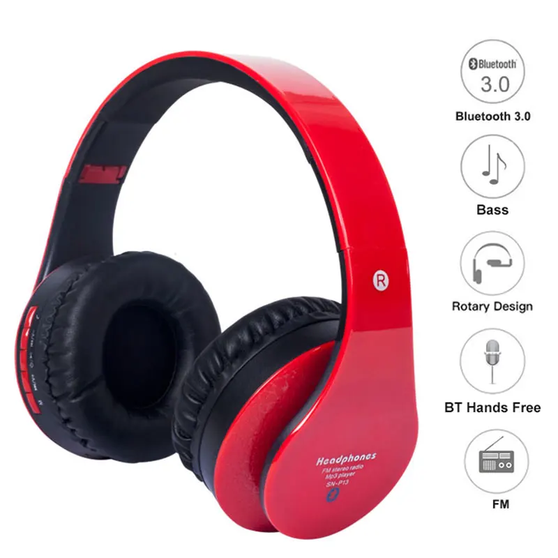 AIDM Bluetooth наушники над ухом Hi Fi стерео Беспроводная гарнитура складная Мягкая