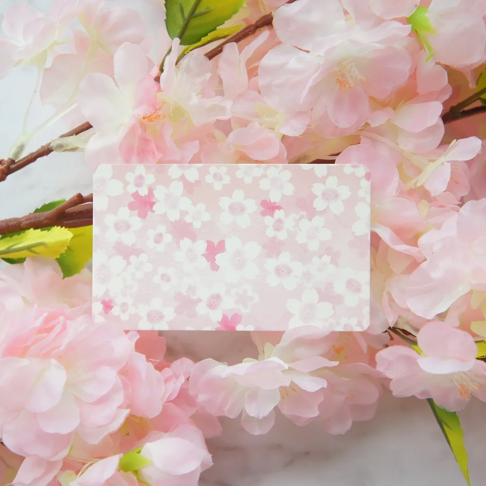 Многоцелевой 30 шт. двусторонний перезаписываемый вишневый цвет Сакура открытка