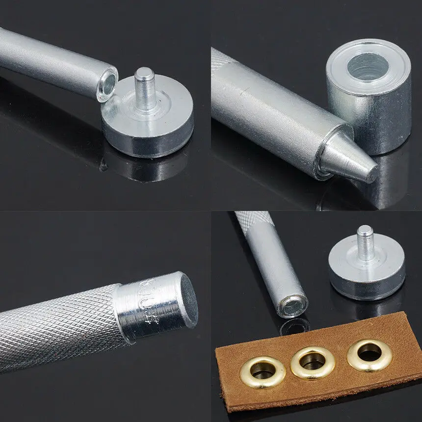 1 sets Eyelets Punch Die Setting Tool Kit For Leather craft Clothing Banner Grommet 3.5/ 4/ 4.5/ 5/ 6/ 8/ 10/ 12mm