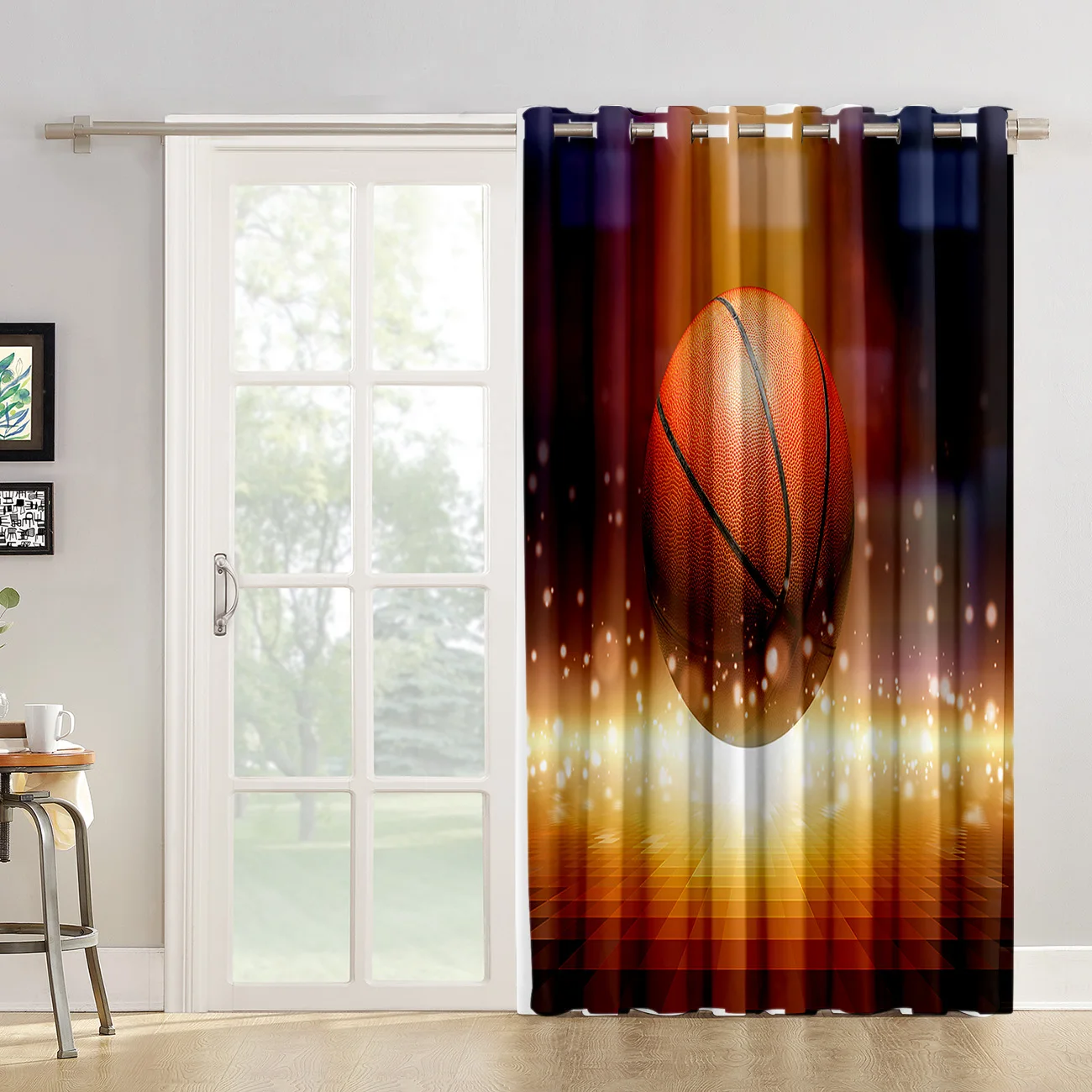 Спортивные радиальные занавески для баскетбольной игры шторы больших окон