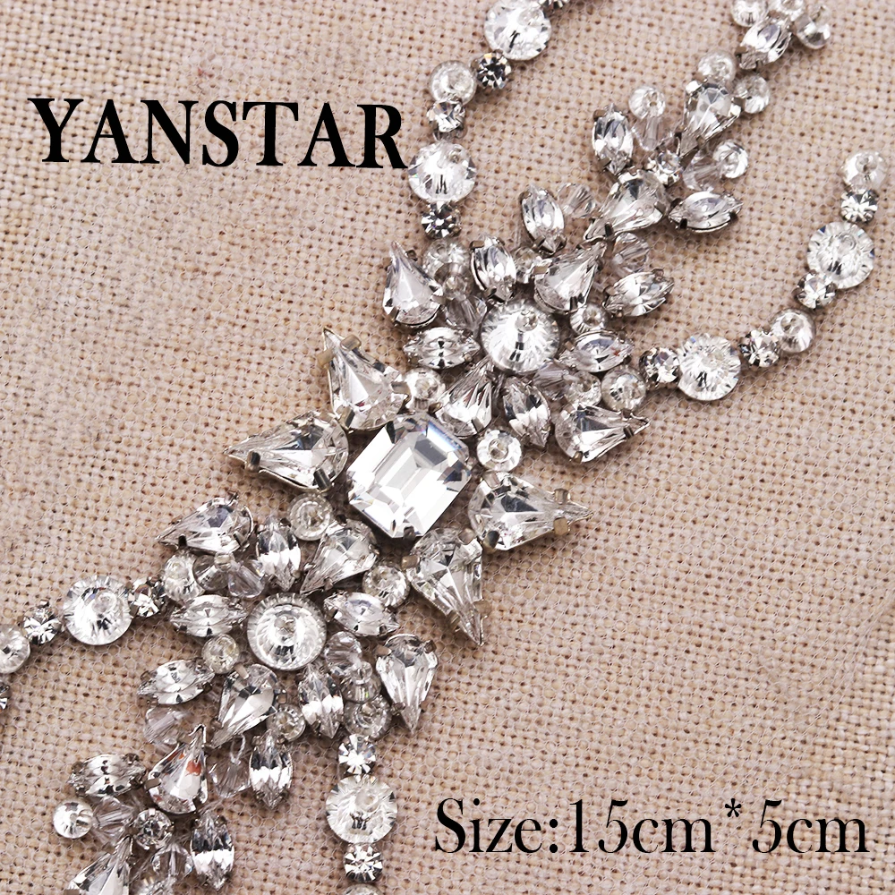 YANSTAR (30 шт.) оптовая продажа прозрачное розовое золото стразы с кристаллами