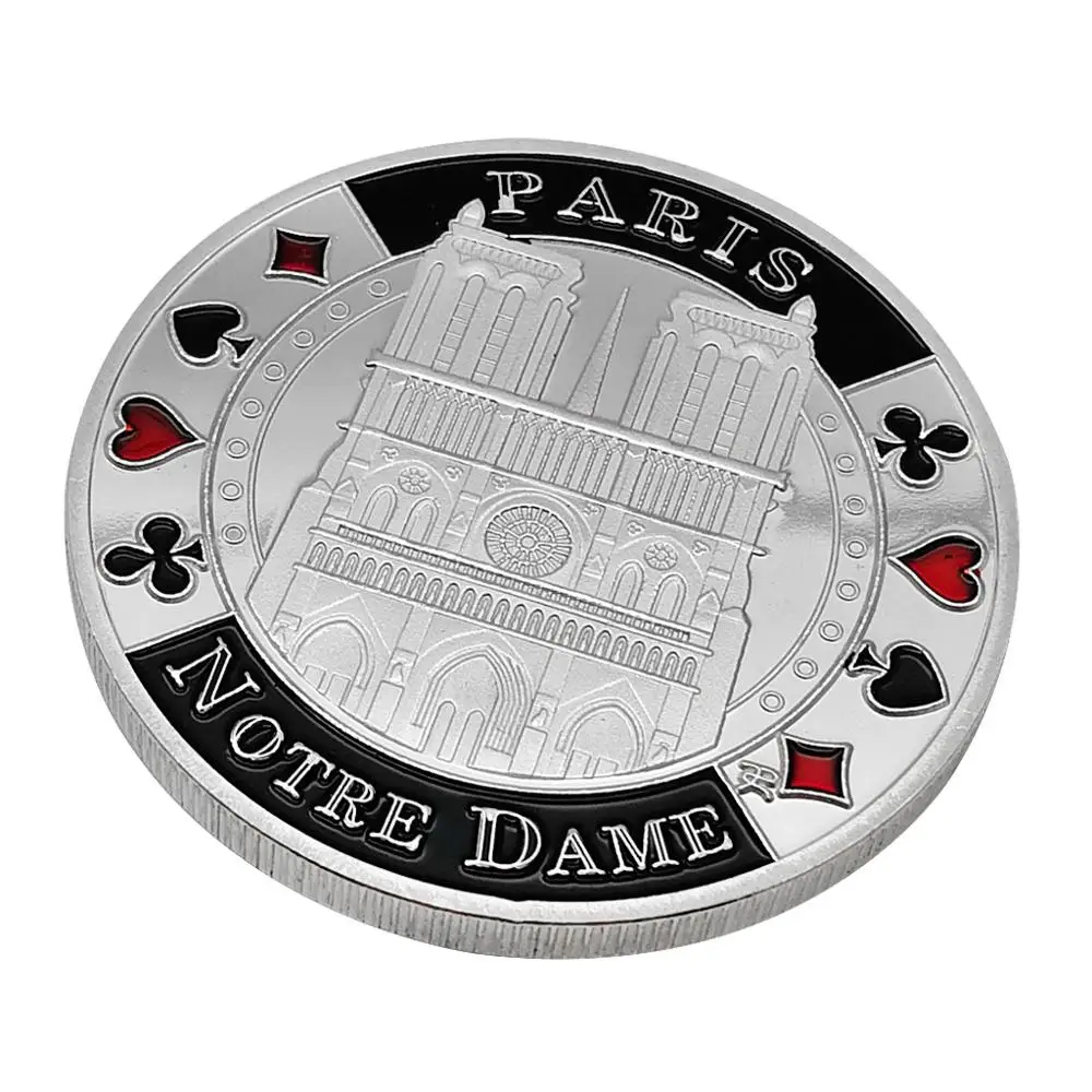 Памятная коллекция монет Нотр Дам де Пари сувенир искусство металл