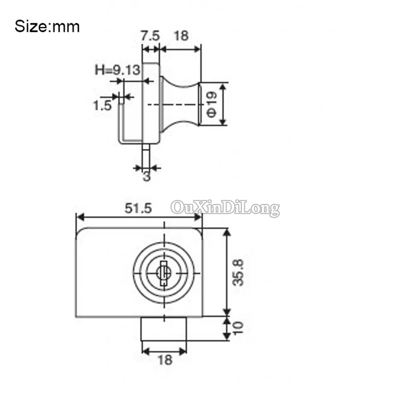 Горячая Распродажа 10 комплектов двойные стеклянные витрины замки витрина для