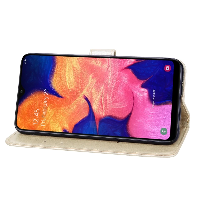 Кожаный флип-бумажник чехол для samsung Galaxy A10 флип-чехол для телефона чехол для Etui samsung A10 A 10 SM-A105F кошелек книжная полка