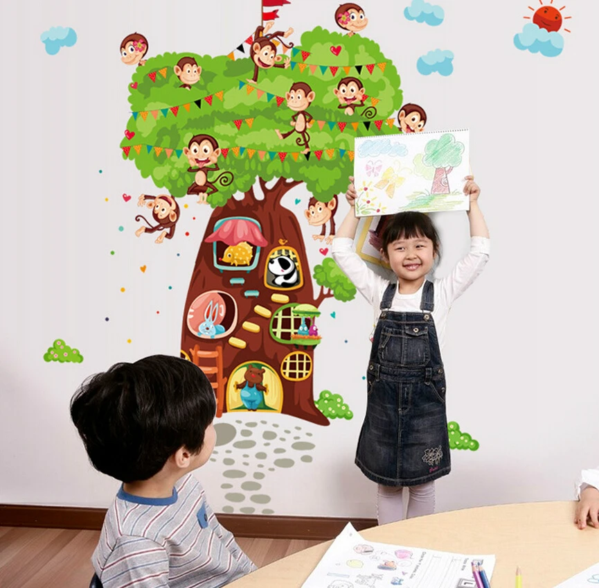 &quotКрасивые цветные настенные наклейки с одуванчиком романтическое украшение