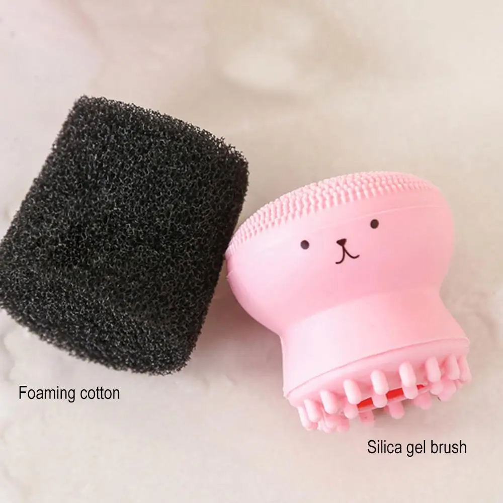 Милая силиконовая щетка для очистки лица с изображением осьминога средство