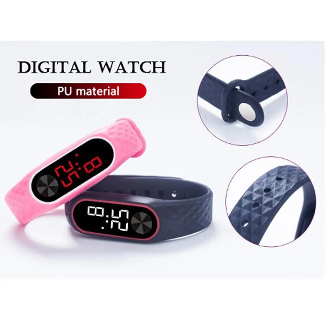 Новинка 2019 цифровой ЖК браслет из термополиуретана с шагомером счетчиком
