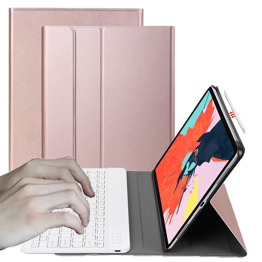 Чехол для клавиатуры для iPad Pro 11 a1980a2013, поддержка Apple Pencil беспроводной зарядки, магнитно Съемная bluetooth-клавиатура