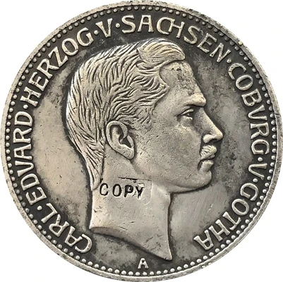 1905 немецкий 2 Марка Карл Эдуард монеты КОПИЯ 28 мм|german mark|coin copycoin coins |