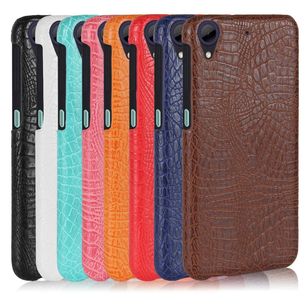 Для HTC Desire 728G 728 Чехол под крокодиловую кожу ПУ + чехол из поликарбоната жесткий чехол для телефона HTC Desire 728 728G D728T D728W