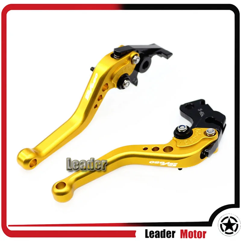 Золотой Для SUZUKI SV 650 SV 650 S SV650 SV650S KATANA 1999-2009 аксессуары для мотоциклов ЧПУ Короткие тормозные рычаги сцепления - Цвет: Золотой