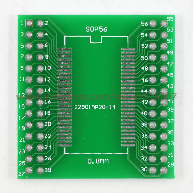 PHISCALE 5 шт. плата адаптера TSOPII/ TSSOP56/ SOP56 (smd для dip) 0 635/0 8 мм Шаг SDRAM | Обустройство дома
