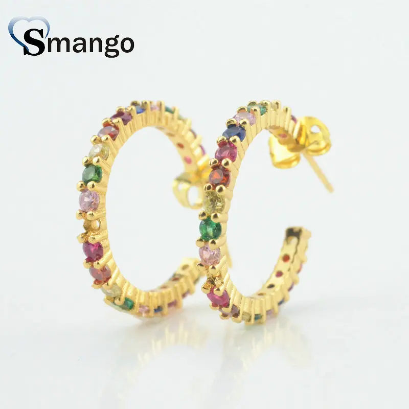 5 пар радужные Сережки для женщин модный дизайн. 4 цвета можно смешивать. Возможна