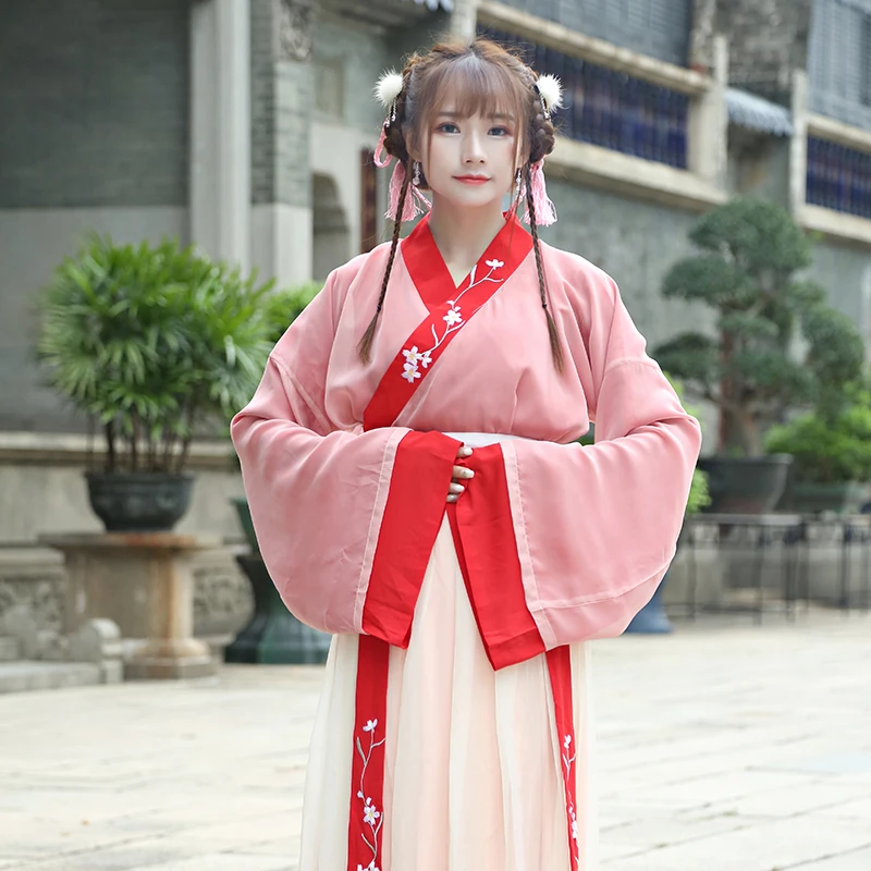 Women Folk Clothes Cosplay Fairy Costume Hanfu Clothing Chinese Traditional Ancient Dress Dance Stage Tang Dynasty Outfit DL3249 |