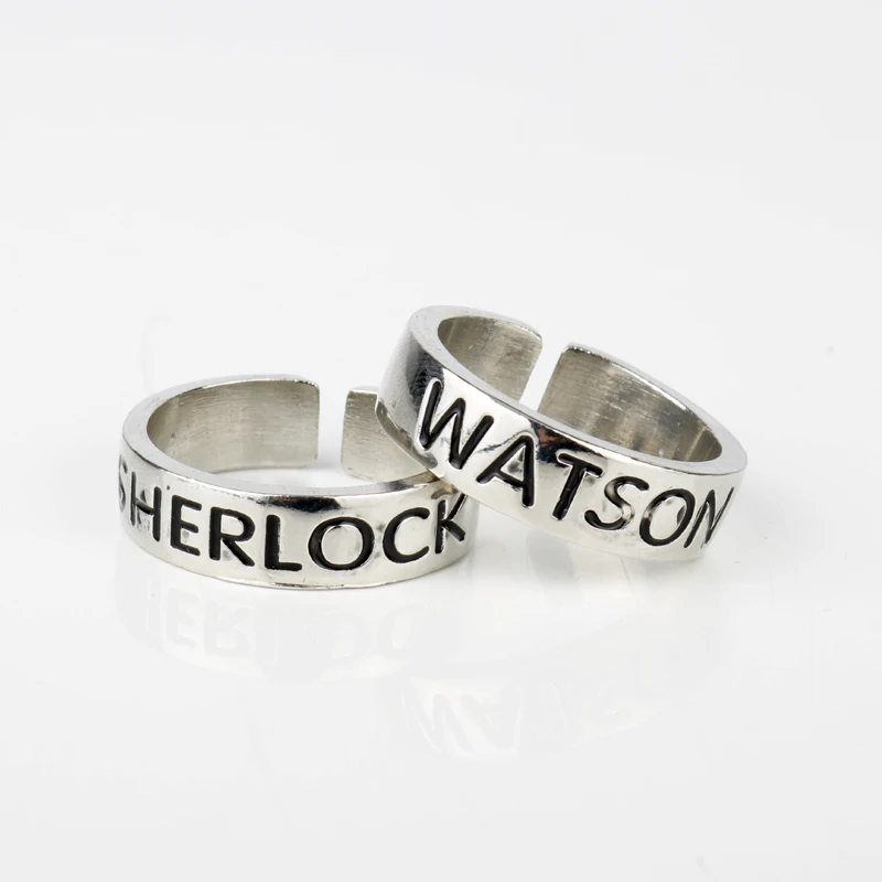 Dongsheng фильм Ватсон и кольца Sherlock Шерлок Холмс кольца дружбы Модные Регулируемые кольца вечерние рождественские украшения-25