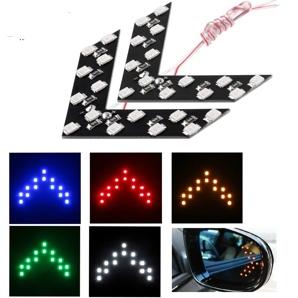 2 х Автомобильное зеркало заднего вида индикатор сигнала поворота светильник 14 SMD